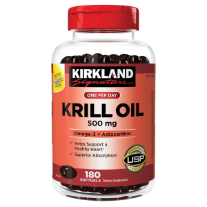 Kirkland Signature Krill Oil 500mg 180 viên của Mỹ