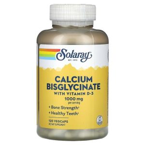 Solaray Calcium Bisglycinate w/D-3 1000mg 120 viên của Mỹ