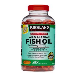 Kirkland Signature Wild Alaskan Fish Oil 1400 mg 230 viên của Mỹ