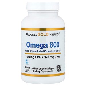 California Gold Nutrition, Omega 800 Ultra-Concentrated Omega-3 Fish Oil 90 viên của Mỹ
