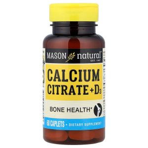 Mason Natural Calcium Citrate Plus Vitamin D3 60 viên của Mỹ