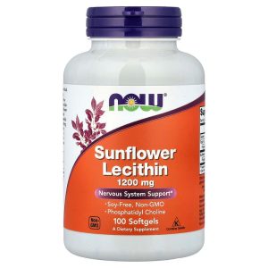 Now Foods Sunflower Lecithin 1,200 mg 100 viên của Mỹ