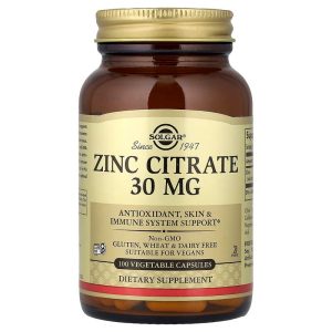 Solgar Zinc Citrate 30mg 100 viên của Mỹ