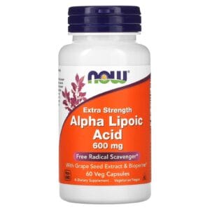 NOW Foods Alpha Lipoic Acid 600 mg 60 Veg Capsules của Mỹ