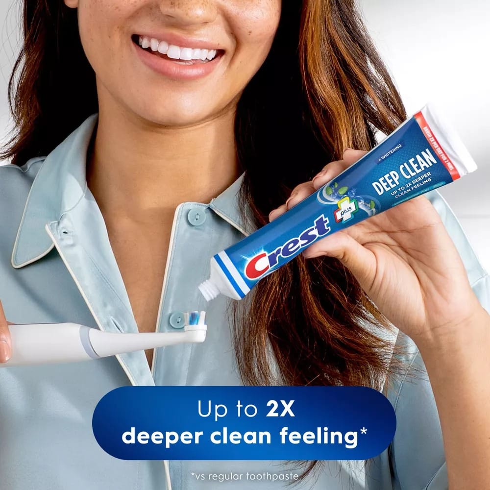 Crest + Deep Clean Complete Whitening Toothpaste Effervescent Mint 5.4oz - Ảnh 4