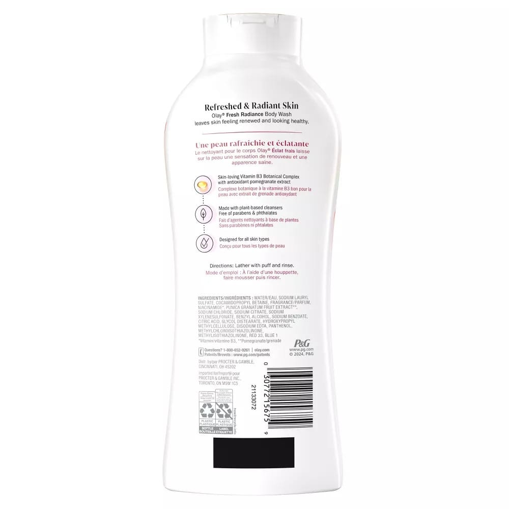Olay Fresh Outlast Black Cherry & Vanilla Body Wash - 22 fl oz ( Hương Cherry và Vanilla) - Ảnh 6