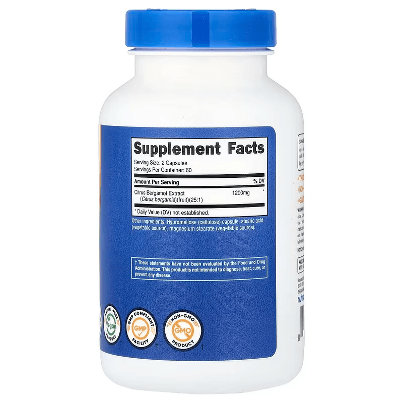 Nutricost Citrus Bergamot 120 Capsules của Mỹ - Ảnh 2