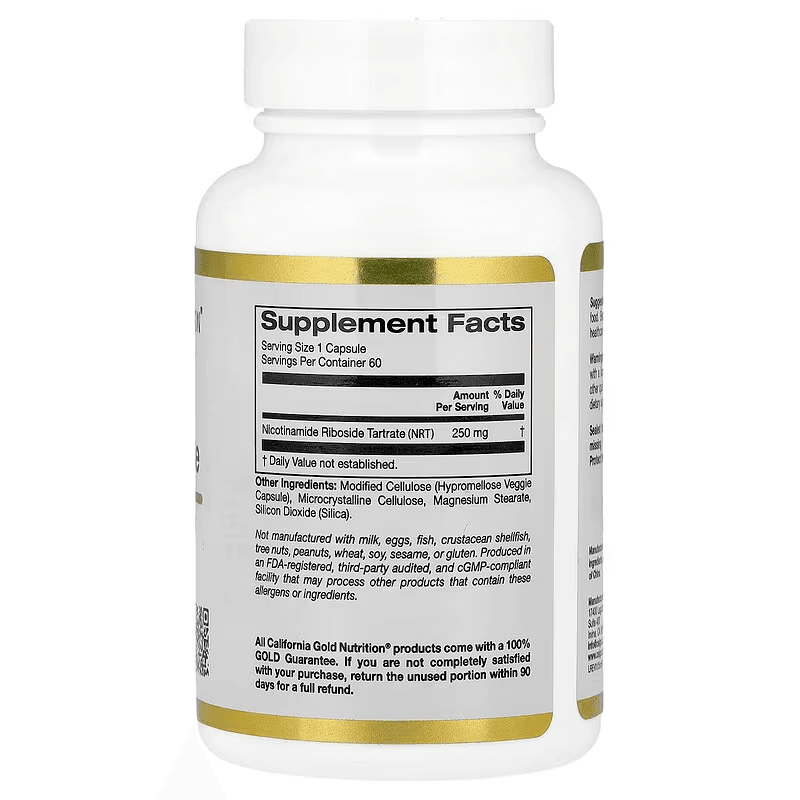 Viên uống NAD+ California Gold Nutrition Nicotinamide Riboside 250mg 60 viên - Ảnh 2